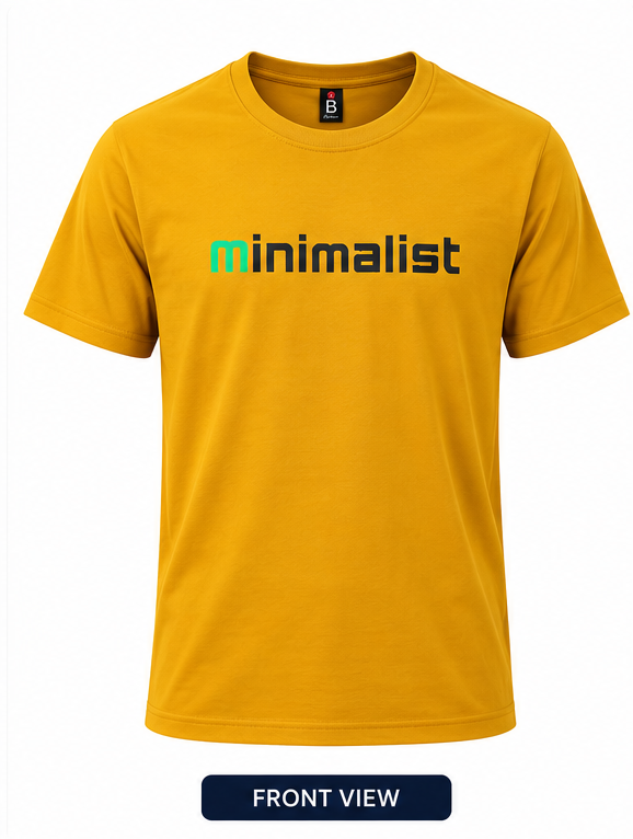 Mustard Yellow Minimalist Graphic T-Shirt