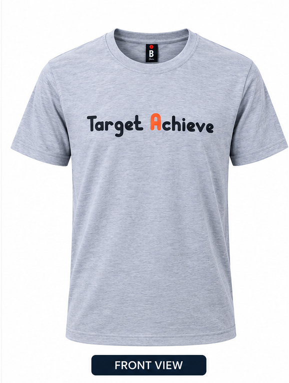Light Grey Target Achieve Graphic T-Shirt