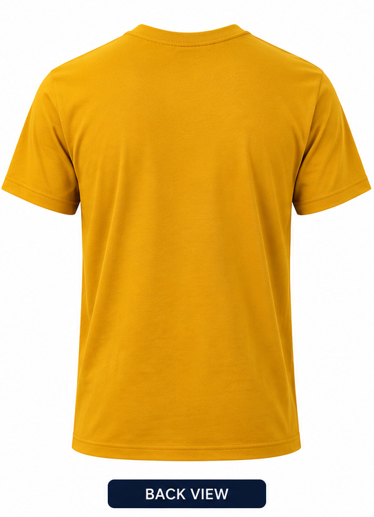 Mustard Yellow Minimalist Graphic T-Shirt - Image 2