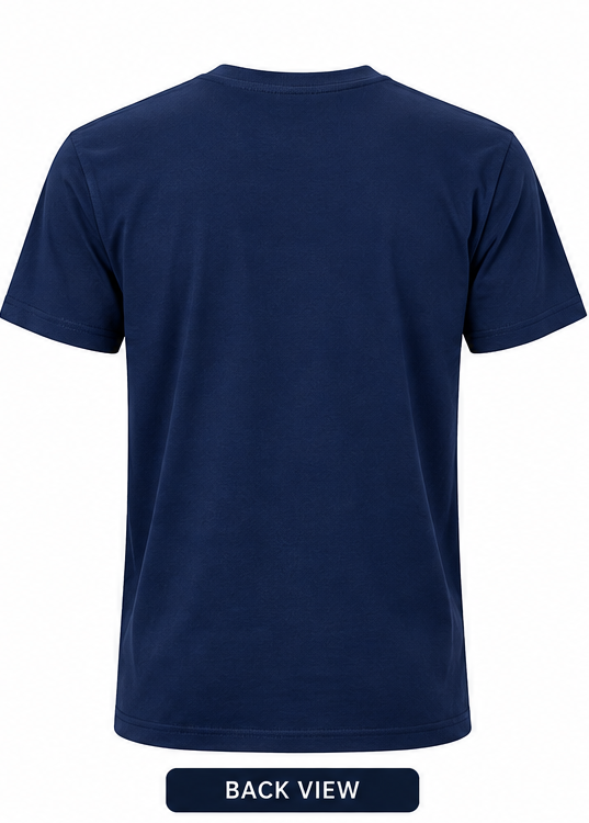 Navy Blue Follow Moral Graphic T-Shirt - Image 2