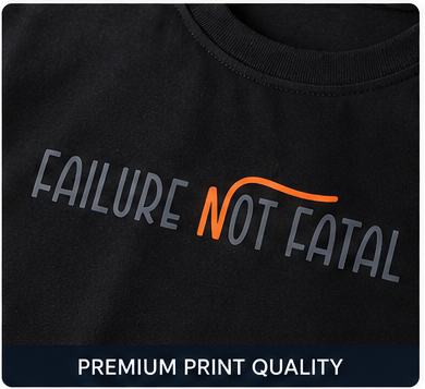 Black Failure Not Fatal Graphic T-Shirt - Image 3