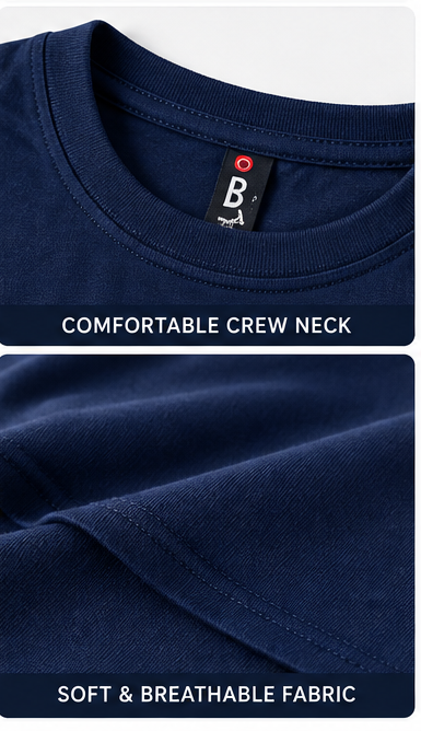 Navy Blue Follow Moral Graphic T-Shirt - Image 3