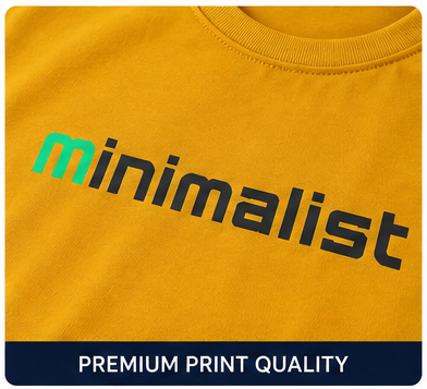 Mustard Yellow Minimalist Graphic T-Shirt - Image 4
